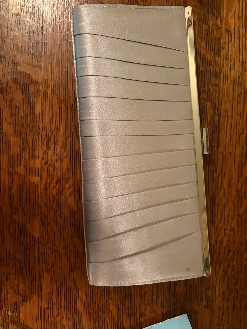 Style & Co. Lavender Pleated Frame Wristlet Clutch with Silver Trim